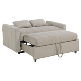 Portland Boucle Upholstered Sleeper Sofa Bed Latte - Tampa Furniture Outlet