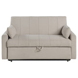 Portland Boucle Upholstered Sleeper Sofa Bed Latte - Tampa Furniture Outlet