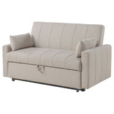Portland Boucle Upholstered Sleeper Sofa Bed Latte - Tampa Furniture Outlet