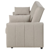 Portland Boucle Upholstered Sleeper Sofa Bed Latte - Tampa Furniture Outlet