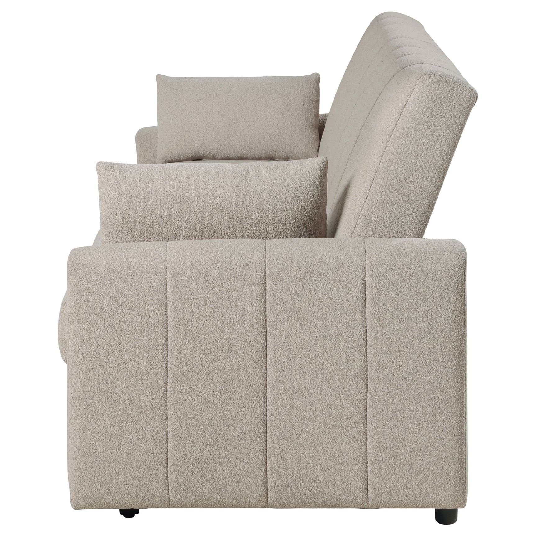 Portland Boucle Upholstered Sleeper Sofa Bed Latte - Tampa Furniture Outlet