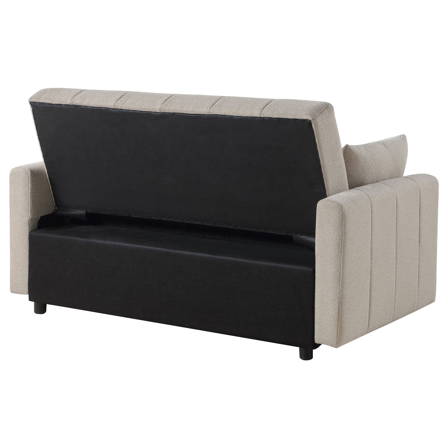 Portland Boucle Upholstered Sleeper Sofa Bed Latte - Tampa Furniture Outlet