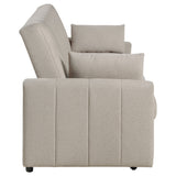 Portland Boucle Upholstered Sleeper Sofa Bed Latte - Tampa Furniture Outlet