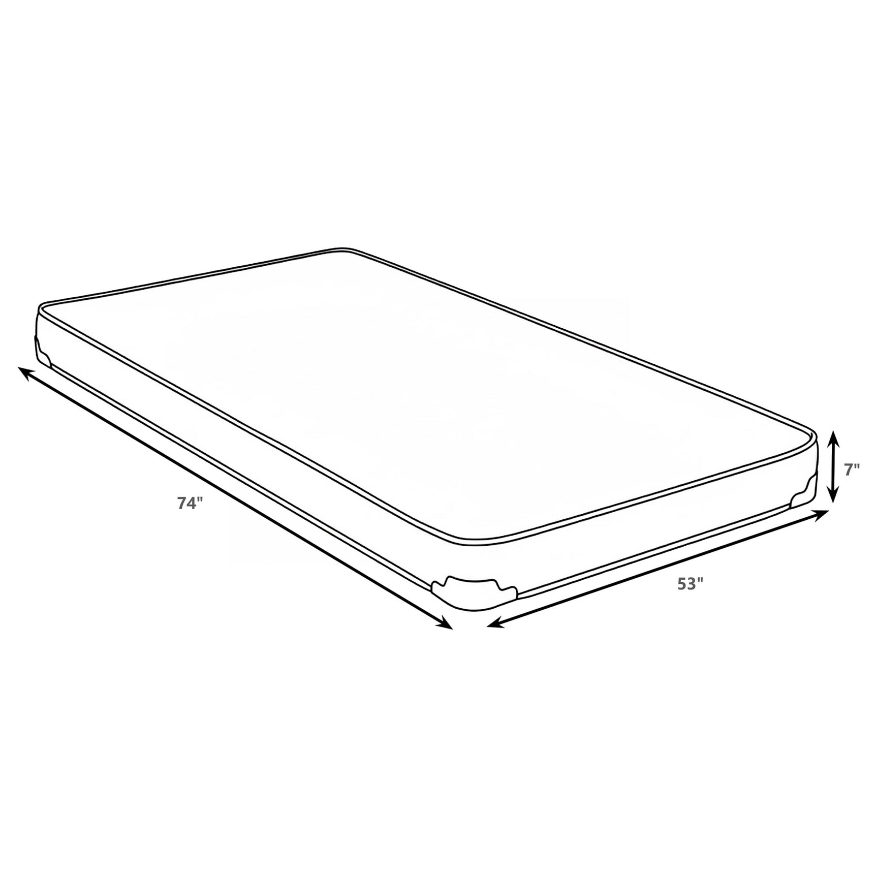 Drover 7-inch Full Foam Mattress with Built-in Bunkie Board - Tampa Furniture Outlet