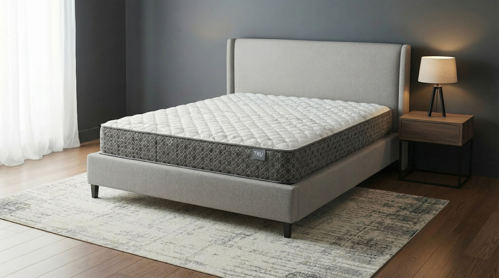 Hayes Eastern King Firm Tight Top Hybrid Mattress White