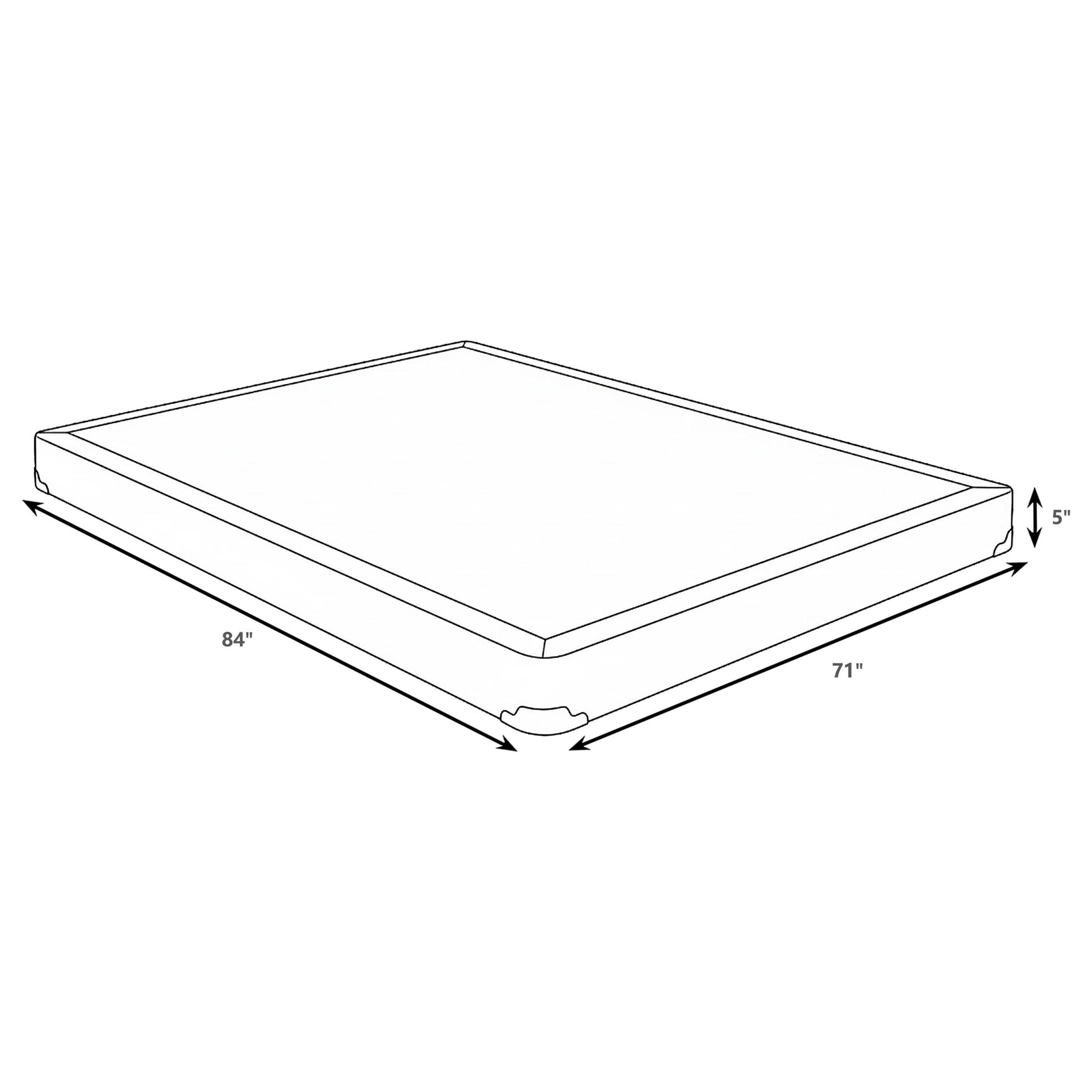 Mercer 5-inch Split California King Low Profile Foundation - Tampa Furniture Outlet