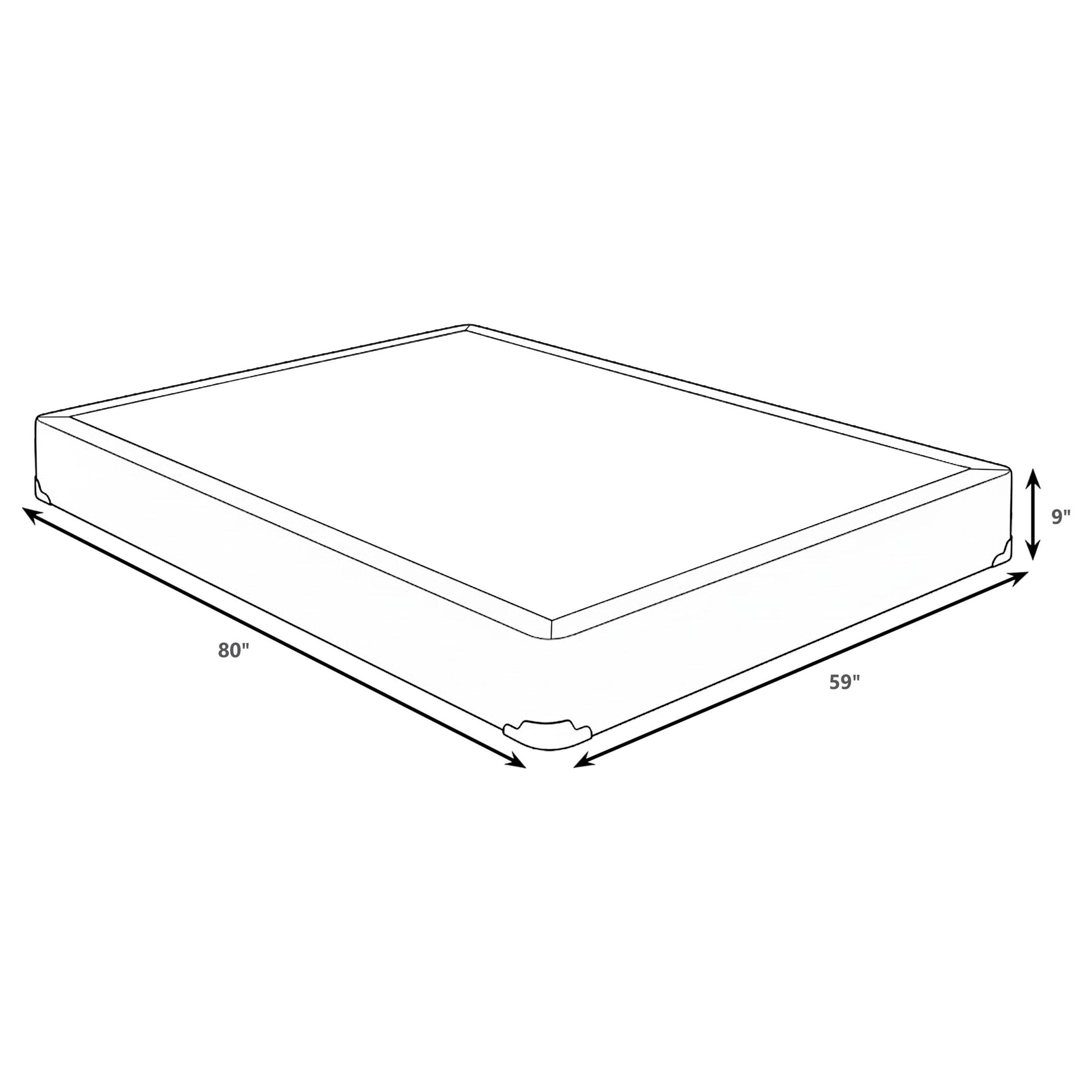 Mercer 9-inch Queen Standard Box Spring Foundation - Tampa Furniture Outlet