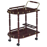Palmer 2-tier Rectangular Wood Bar Cart Merlot - Tampa Furniture Outlet