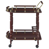 Palmer 2-tier Rectangular Wood Bar Cart Merlot - Tampa Furniture Outlet