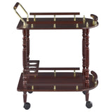 Palmer 2-tier Rectangular Wood Bar Cart Merlot - Tampa Furniture Outlet