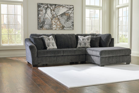 Tampa Furniture Outlet - Ashley Furniture - Biddeford Sectional - LAF 2-Piece Sectional with Chaise / Shadow - 35504S2
