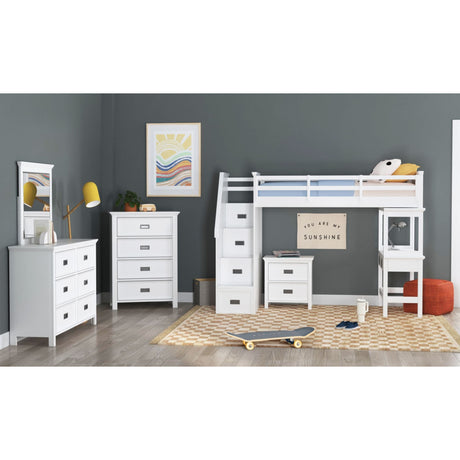 Hampton Kids - Loft With Staircase And Desk With Speaker Bedroom Set - Tampa Furniture Outlet