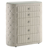 Sonya 5-piece Upholstered Queen Bedroom Set Ivory