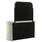 Sonya 6-drawer Upholstered Bedroom Dresser with Mirror Ivory