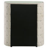 Sonya 5-drawer Upholstered Bedroom Chest of Drawers Ivory