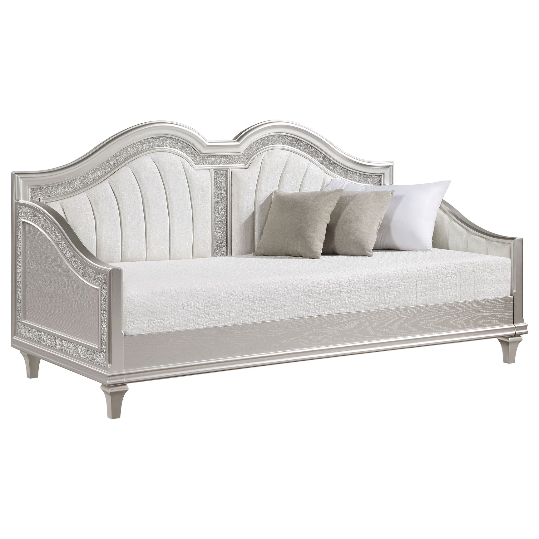 Evangeline Upholstered Twin Daybed Silver Oak - Tampa Furniture Outlet
