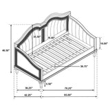 Evangeline Upholstered Twin Daybed Silver Oak - Tampa Furniture Outlet