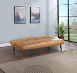 Jenson Upholstered Tufted Convertible Sofa Bed Saddle Brown - Tampa Furniture Outlet