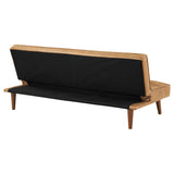 Jenson Upholstered Tufted Convertible Sofa Bed Saddle Brown - Tampa Furniture Outlet