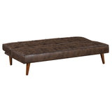 Jenson Upholstered Tufted Convertible Sofa Bed Dark Coffee - Tampa Furniture Outlet