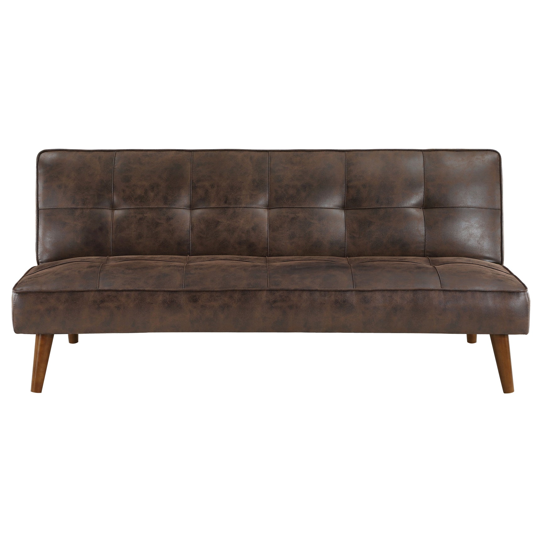Jenson Upholstered Tufted Convertible Sofa Bed Dark Coffee - Tampa Furniture Outlet