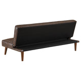 Jenson Upholstered Tufted Convertible Sofa Bed Dark Coffee - Tampa Furniture Outlet