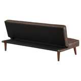 Jenson Upholstered Tufted Convertible Sofa Bed Dark Coffee - Tampa Furniture Outlet