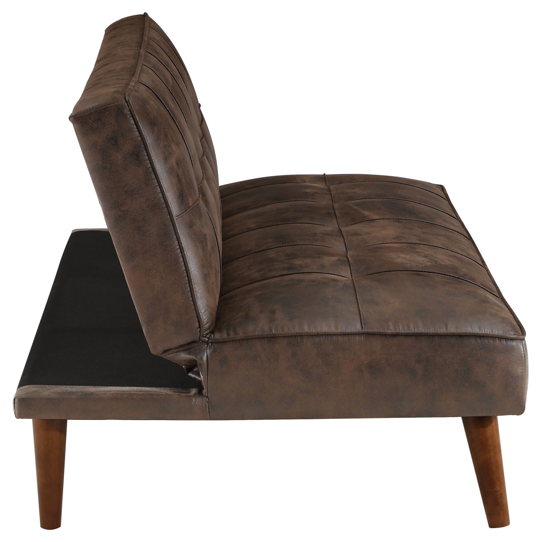 Jenson Upholstered Tufted Convertible Sofa Bed Dark Coffee - Tampa Furniture Outlet