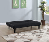 Stanford Upholstered Tufted Convertible Sofa Bed Black - Tampa Furniture Outlet