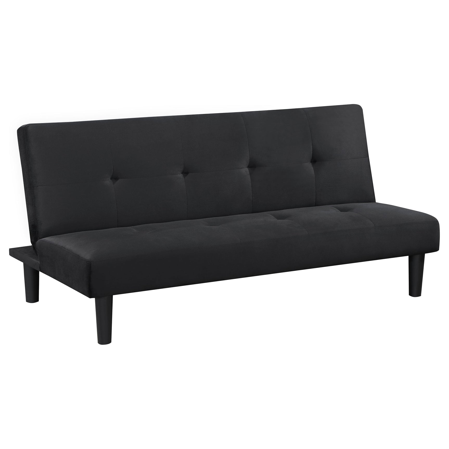 Tampa Furniture Outlet - Coaster - Stanford Upholstered Tufted Convertible Sofa Bed Black - 360238