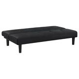 Stanford Upholstered Tufted Convertible Sofa Bed Black - Tampa Furniture Outlet