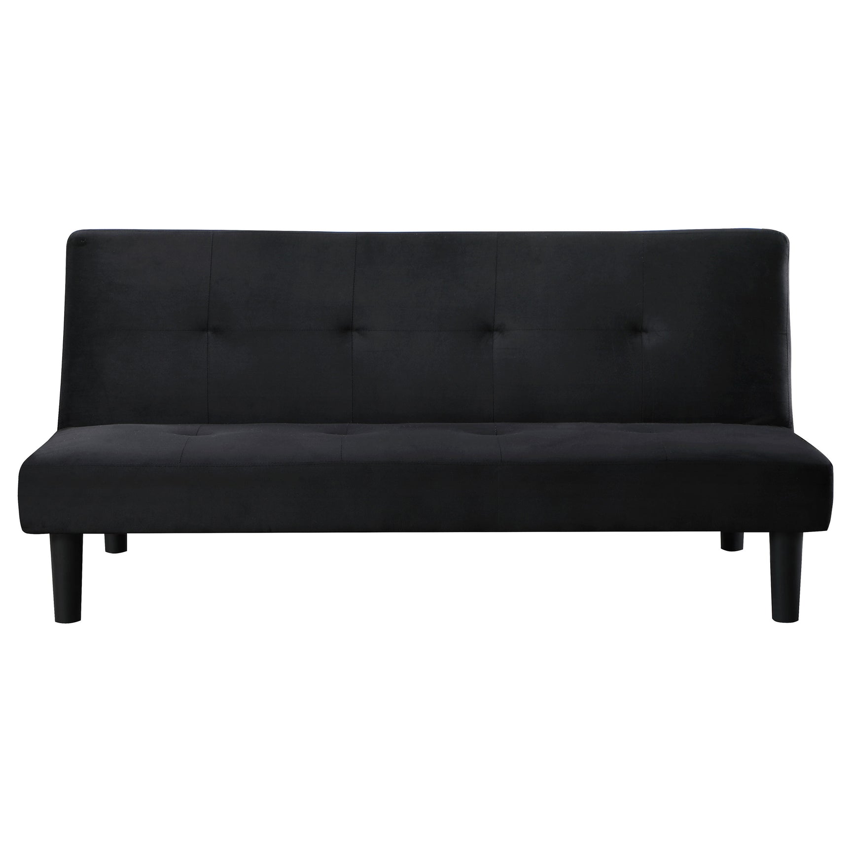 Stanford Upholstered Tufted Convertible Sofa Bed Black - Tampa Furniture Outlet