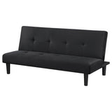 Stanford Upholstered Tufted Convertible Sofa Bed Black - Tampa Furniture Outlet