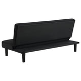 Stanford Upholstered Tufted Convertible Sofa Bed Black - Tampa Furniture Outlet