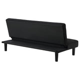 Stanford Upholstered Tufted Convertible Sofa Bed Black - Tampa Furniture Outlet