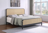 Lanewood Open Cane Webbing Metal Eastern King Bed Black - Tampa Furniture Outlet