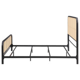 Lanewood Open Cane Webbing Metal Eastern King Bed Black - Tampa Furniture Outlet