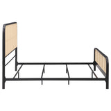 Lanewood Open Cane Webbing Metal Eastern King Bed Black - Tampa Furniture Outlet