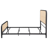 Lanewood Open Cane Webbing Metal Queen Bed Black - Tampa Furniture Outlet