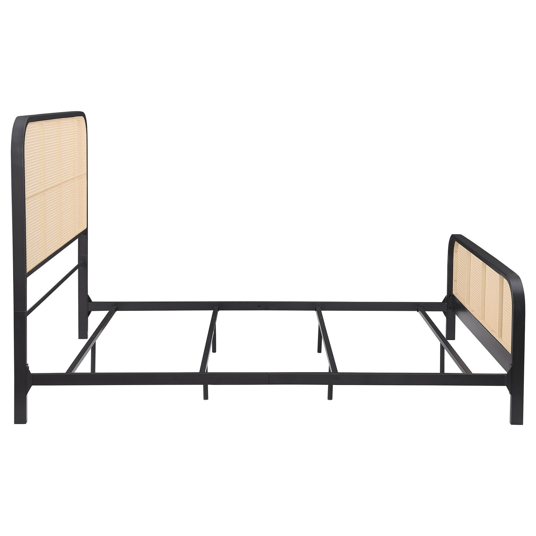Lanewood Open Cane Webbing Metal Queen Bed Black - Tampa Furniture Outlet