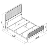 Lanewood Open Cane Webbing Metal Queen Bed Black - Tampa Furniture Outlet