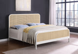 Lanewood Open Cane Webbing Metal Eastern King Bed White - Tampa Furniture Outlet