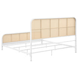 Lanewood Open Cane Webbing Metal Eastern King Bed White - Tampa Furniture Outlet