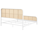 Lanewood Open Cane Webbing Metal Eastern King Bed White - Tampa Furniture Outlet