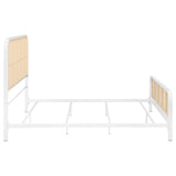 Lanewood Open Cane Webbing Metal Eastern King Bed White - Tampa Furniture Outlet