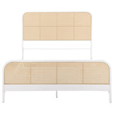 Lanewood Open Cane Webbing Metal Queen Bed White - Tampa Furniture Outlet