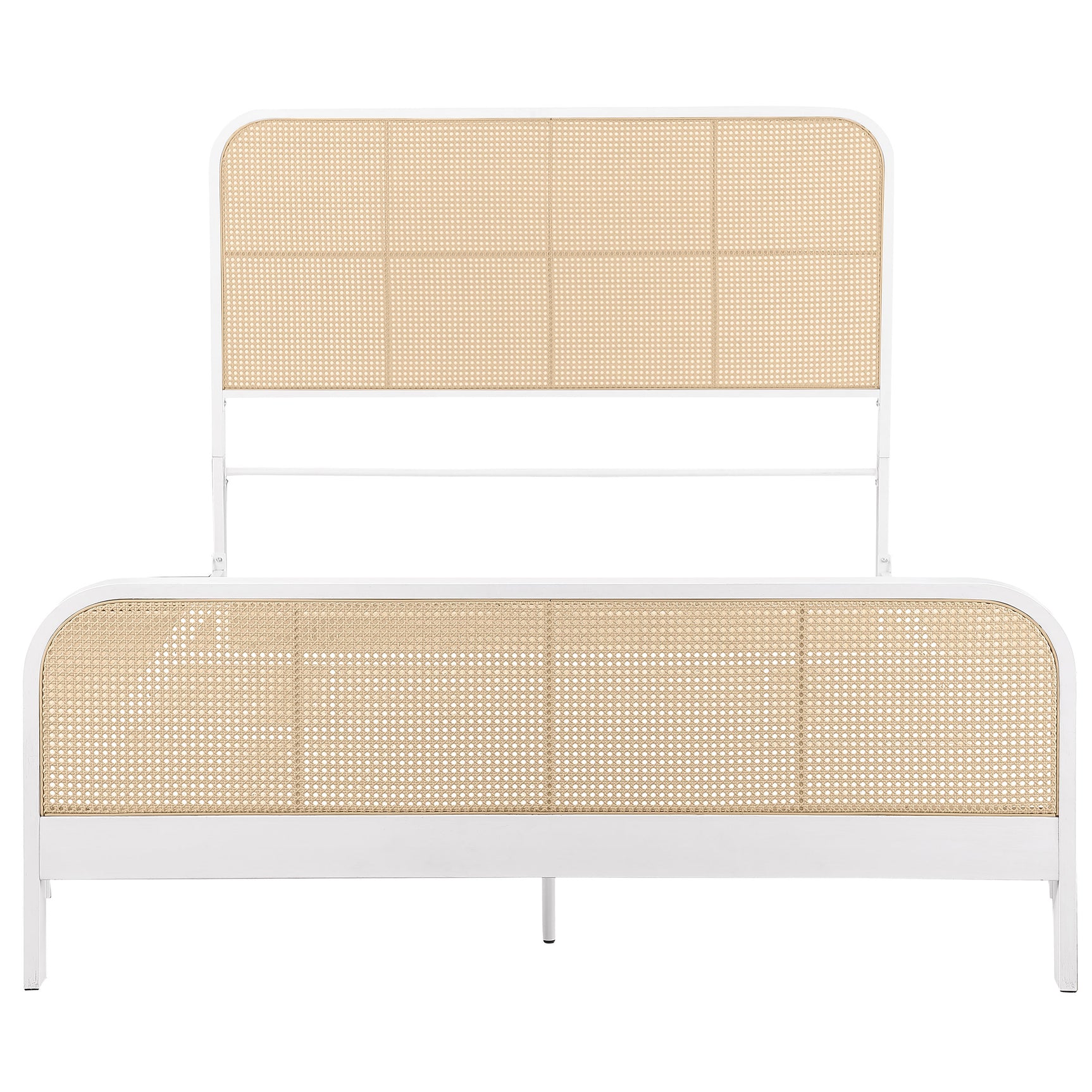 Lanewood Open Cane Webbing Metal Queen Bed White - Tampa Furniture Outlet