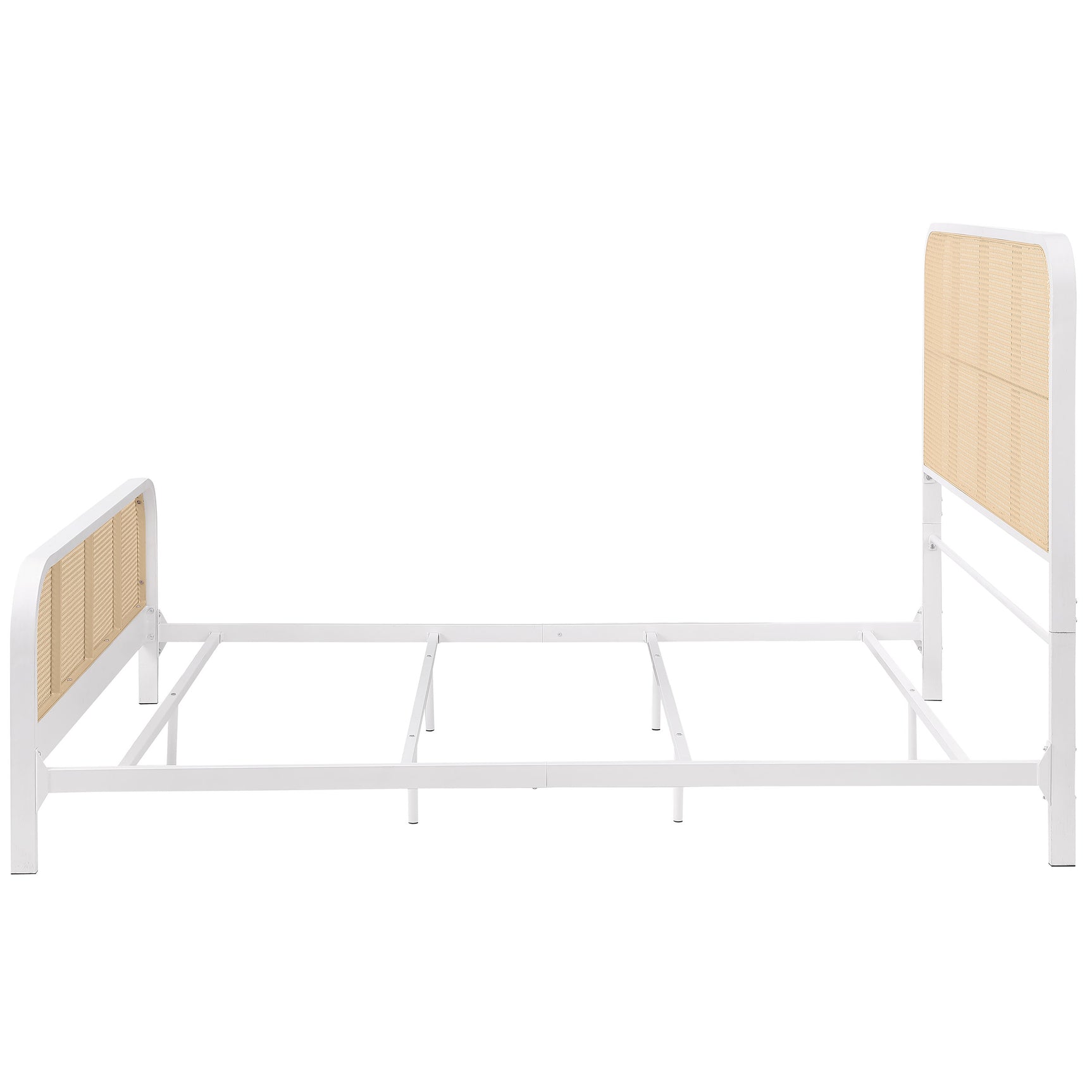 Lanewood Open Cane Webbing Metal Queen Bed White - Tampa Furniture Outlet