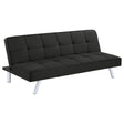 Tampa Furniture Outlet - Coaster - Joel Upholstered Tufted Convertible Sofa Bed Black - 360281
