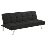 Tampa Furniture Outlet - Coaster - Joel Upholstered Tufted Convertible Sofa Bed Black - 360281